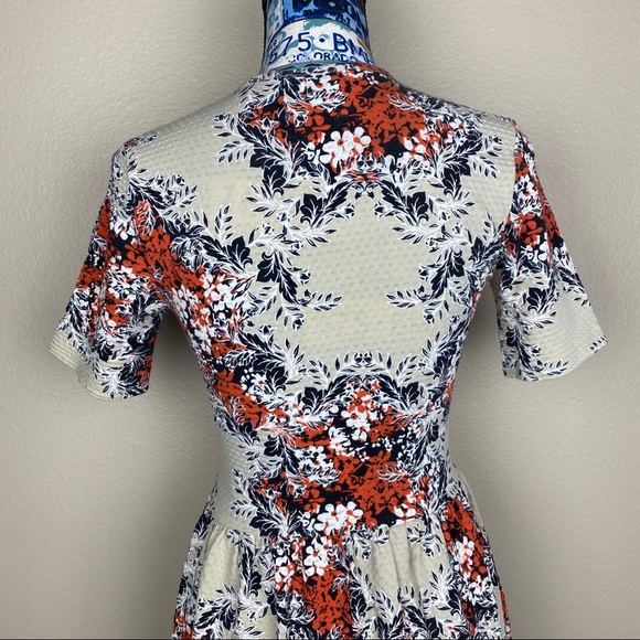 TOPSHOP
Women's Orange Floral Texture Flippy Dress - Picture 7 of 8